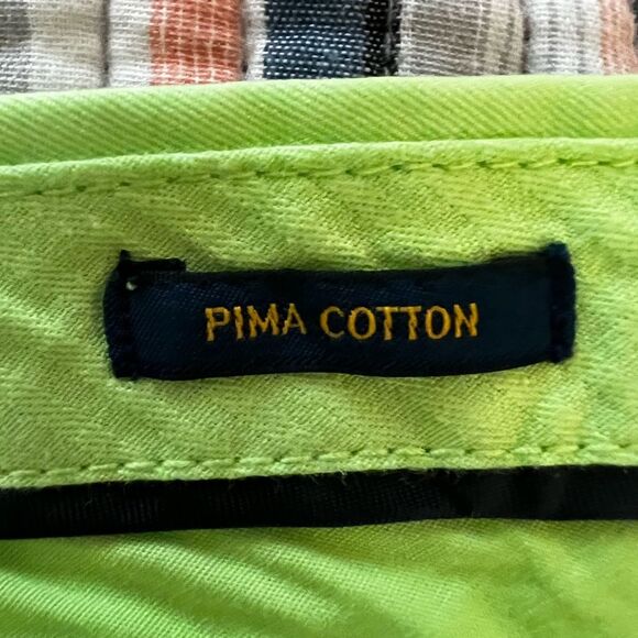 Polo Ralph Lauren Chino Shorts Pima Cotton Standard Fit Flat Front Green Size 36 - Picture 5 of 11